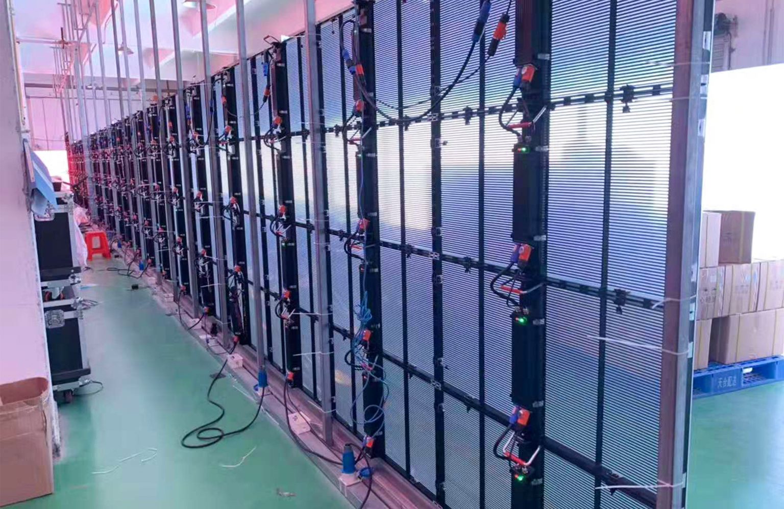 Home LED display cabinet assembly